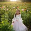 Robe de princesse rose pâle et or, taille US 5-6 – Image 3