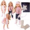 Hannah toute l'année,cheveux blonds et yeux gris pierre fixes, 50 cm – Image 3
